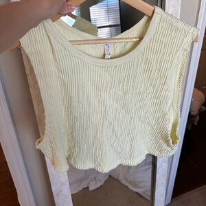 Free People Movement Butter Yellow Women's Sleeveless Top